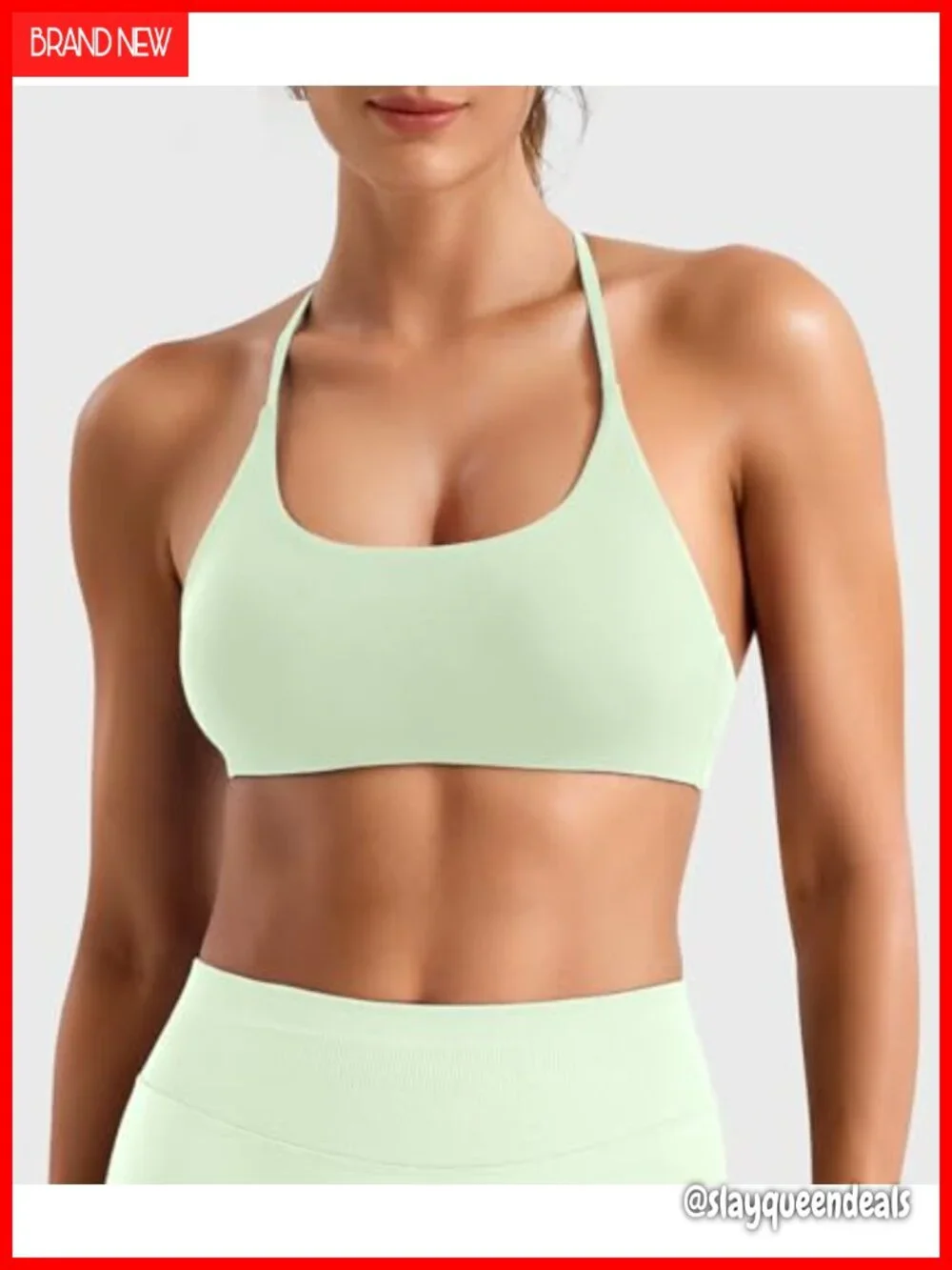Padded Adjustable Straps Twist Back Sports Bra Crop Top